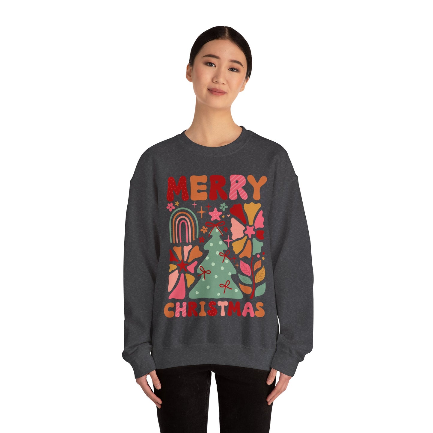 Crewneck merry christmas boho