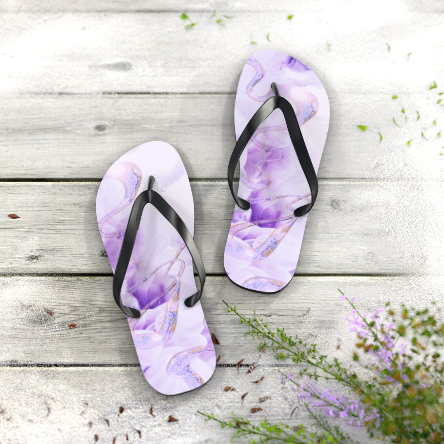 Flip Flops marbré mauve