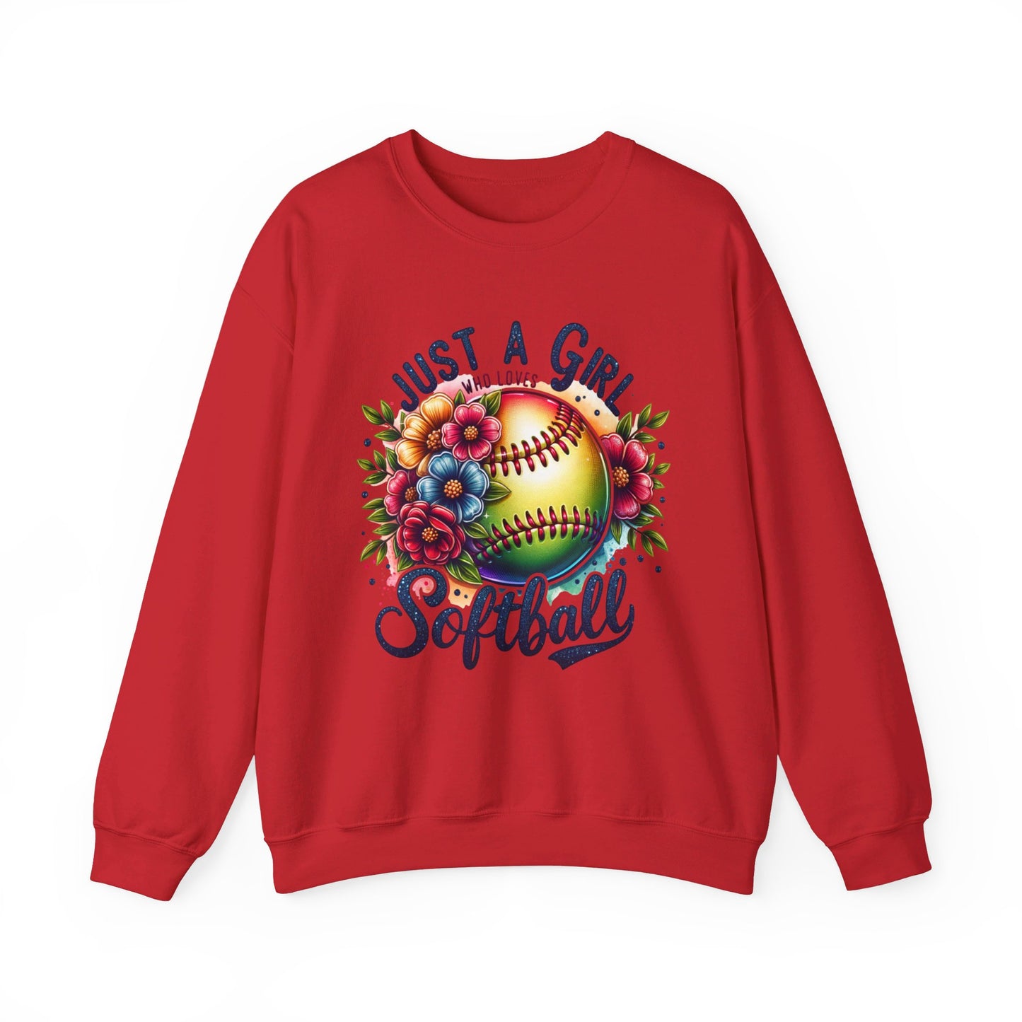 Crewneck just a girl softball