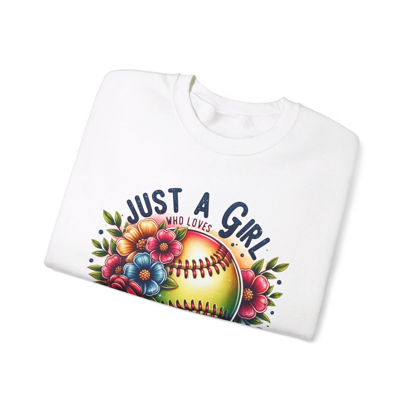 Crewneck just a girl softball