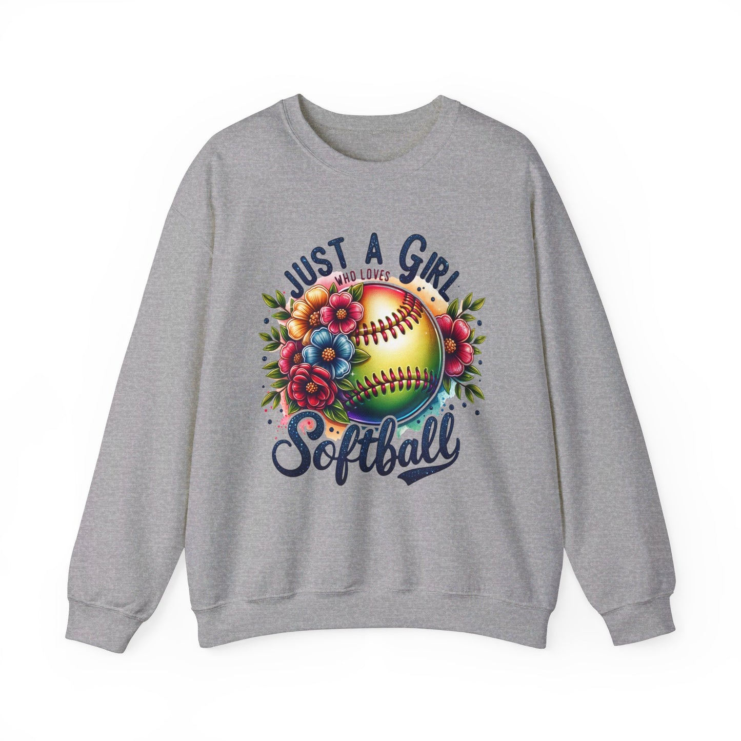 Crewneck just a girl softball