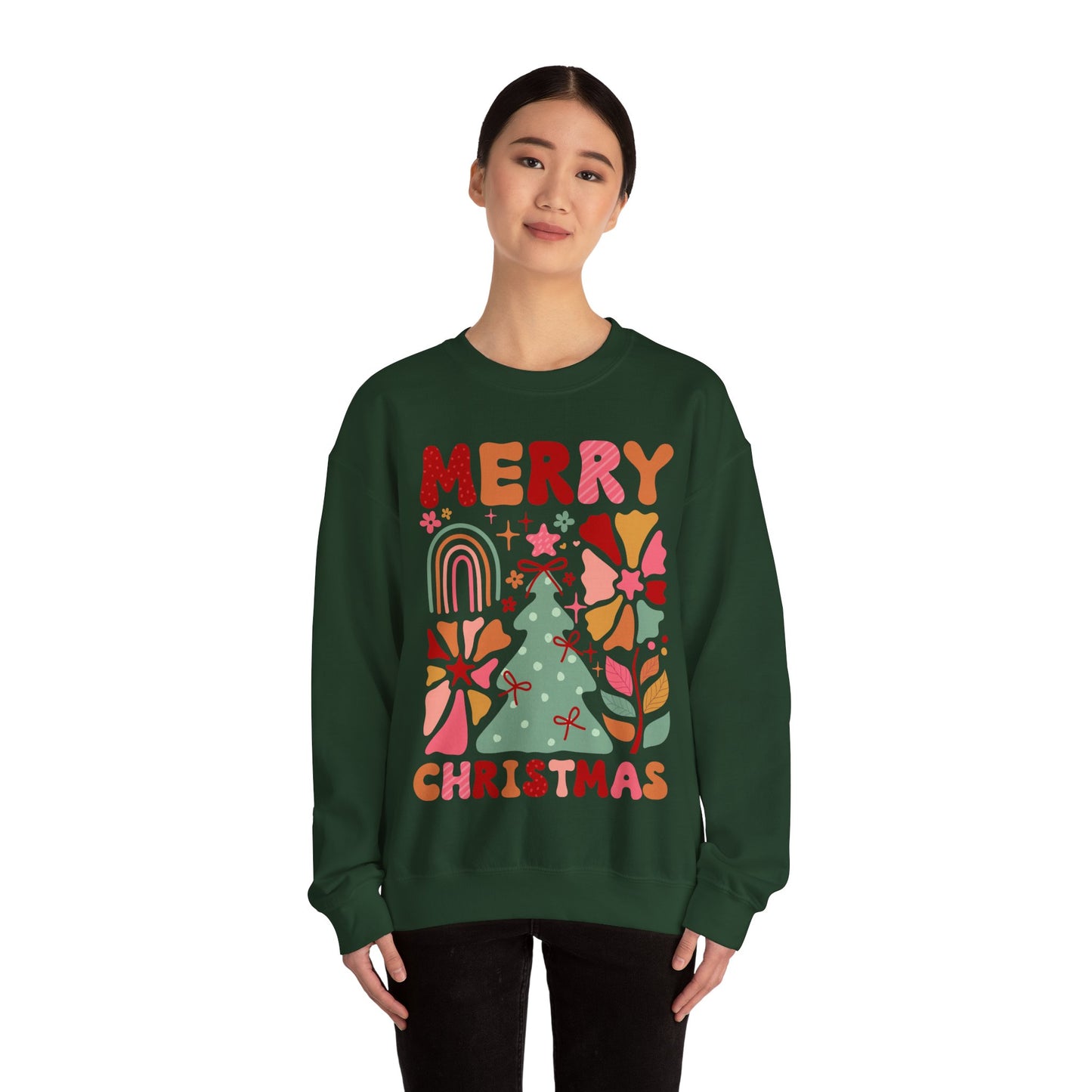 Crewneck merry christmas boho