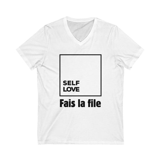 Unisexe V-Neck fais la file