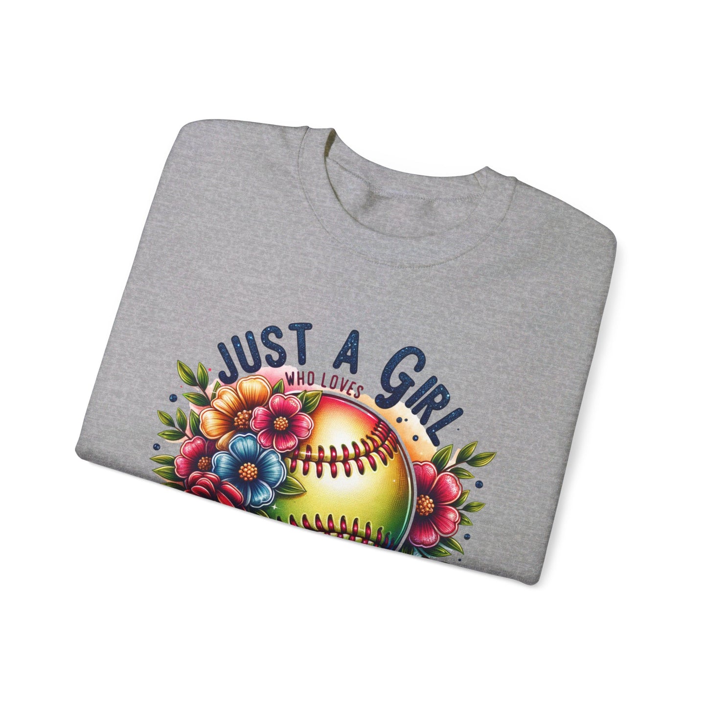 Crewneck just a girl softball