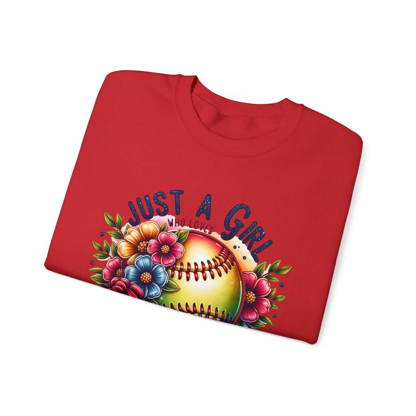 Crewneck just a girl softball