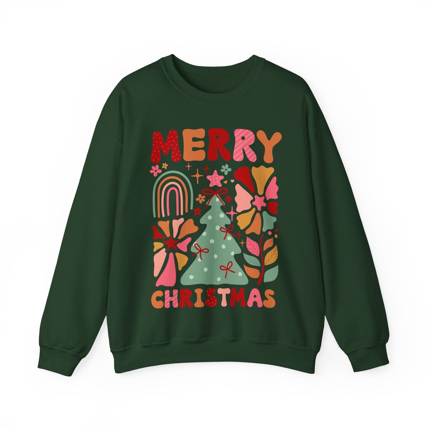 Crewneck merry christmas boho